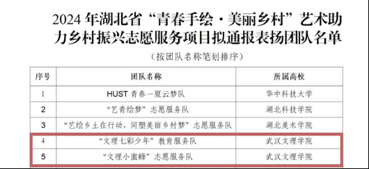 武汉文理学院社会实践队伍荣获多项省级表彰